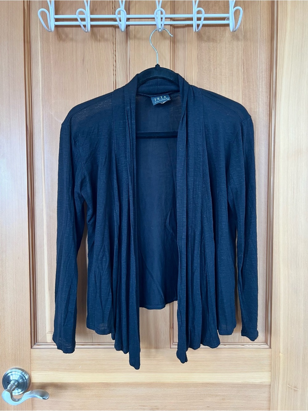 Black Open-Front Women's Lightweight Cardigan Sweater